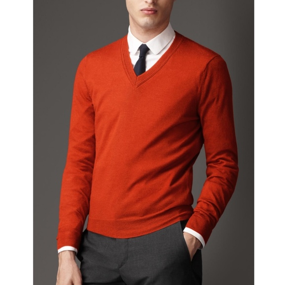 🍀SALE🍀Burberry Orange Sweater - Picture 1 of 8